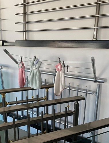 Aluminium Railing Laundry Hanger